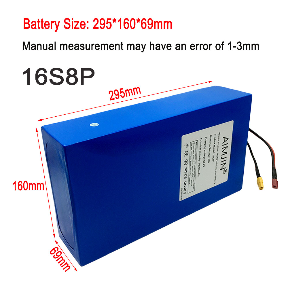 بطارية ليثيوم جديدة تمامًا 16S - مراجعة 60V 50Ah Electric Scooter Battery وسعره