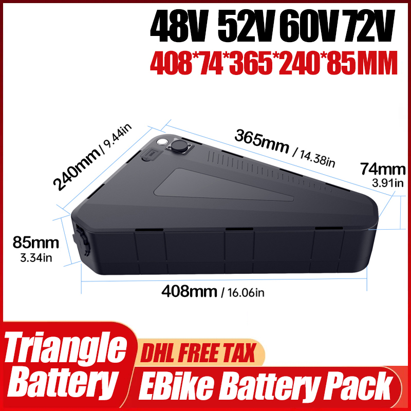 بطارية دراجة كهربائية مثلثة ال - مراجعة 72V 50Ah 21700 Lithium Battery وسعره