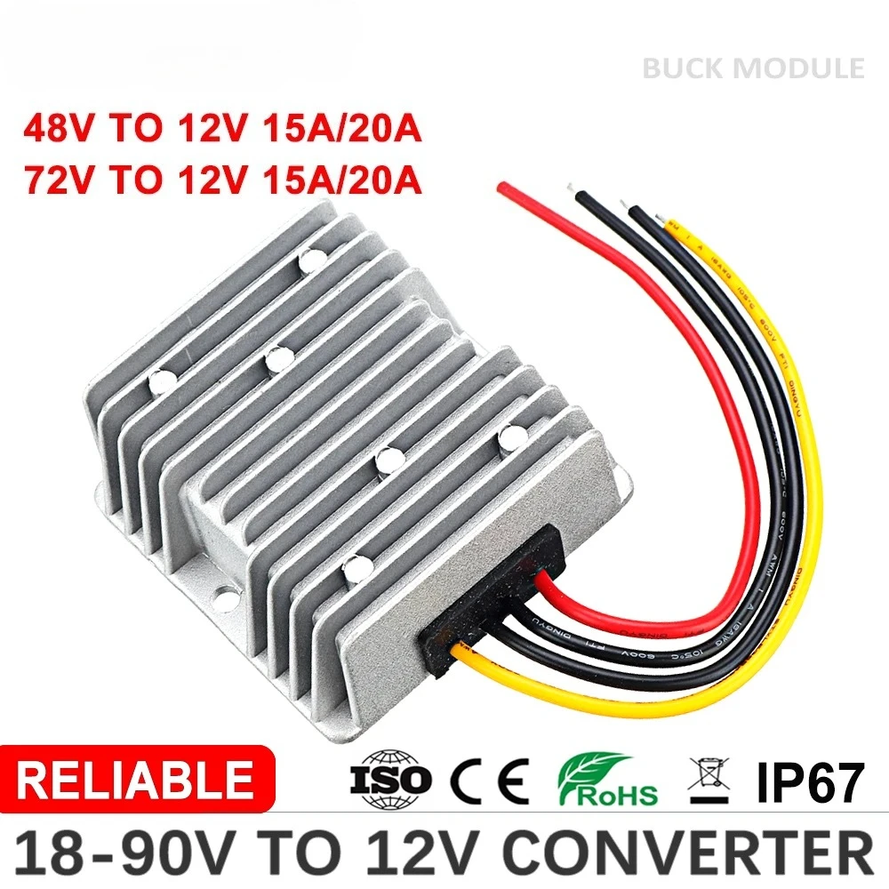 محول تيار مستمر من 20-90 فولت  - مراجعة 72V 15A Fast Charger وسعره